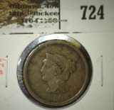 1850 Large Cent, G, G value $20