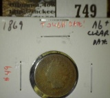 1869 IHC, AG/G, clear date, TOUGH DATE, G value $85