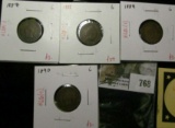 Group of 4 IHC, 1887, 1888, 1889 & 1890, all grade G value for group $12