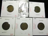 Group of 5 IHC, 1899, 1900, 1901, 1902 & 1903, all grade G value for group $11