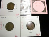 Group of 3 Lincoln Cents, 1912 F, 1912-D VG & 1912-S VG, group value $36+