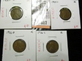 Group of 4 Lincoln Cents, 1925-D, 1925-S, 1926-D & 1926-S, all grade VG, group value $14+