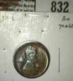 1937-S Lincoln Cent, BU toned, value $10