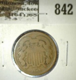 1864 2 Cent Piece, G, value $15