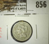 1870 3 Cent Nickel, VG, value $25
