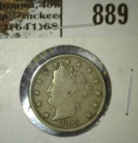 1895 V Nickel, VF, value $45