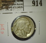 1921 Buffalo Nickel, VF, value $24