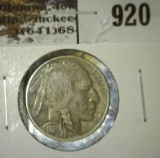 1925 Buffalo Nickel, V, value $8
