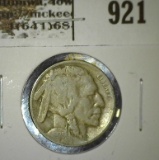 1925-D Buffalo Nickel, G, value $10