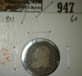 1831 Bust Dime, G+, value $25