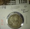 1898 Barber Quarter, G+ full rims, value $9