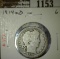 1914-D Barber Quarter, G, value $10