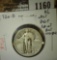 1920-D Standing Liberty Quarter, AG, last digit and mint mark visible, tougher date, G value $12