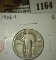 1926-S Standing Liberty Quarter, G, value $7.50