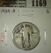 1929-D Standing Liberty Quarter, G, value $7.50