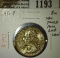 1951-D Washington Quarter, BU obv toned, roll end coin, value $15