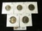 Group of 5 Washington Quarters, 1965, 1966, 1967, 1968 & 1968-D, all BU, most toned, group value $26