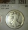 1917-D obverse mint mark Walking Liberty Half, AG+, G value $25