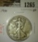 1935 Walking Liberty Half, XF, value $19