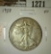 1937 Walking Liberty Half, XF, value $18