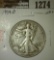 1939-D Walking Liberty Half, VF+, value $16