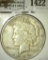 1935-S Peace Dollar, XF, value $50