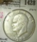 1971 Eisenhower Dollar, Pocket Piece with engraved plaque on back, 