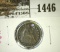 1853 Arrows Seated Liberty Dime, VG holed, VG value $20