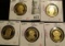 Group of 5 Proof Presidential Dollars, 2007-S Washington, 2008-S Monroe, 2008-S JQ Adams, 2008-S Jac