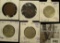 Australia Coin Group: 1924 Large Penny; 1944, 46, 53, & 56 Silver Florins.