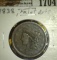 1838 Large Cent, Faint date, VG.