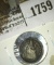 1853 Seated Liberty Half Dime, Fine.