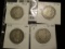 (3) 1909 Barber Half Dollars, Good, G-VG, & VG; 1909 S in Fair-AG. (4 coins total).