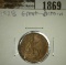 1928 British Farthing, CH BU 63, red & brown.