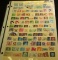 (102) miscellaneous Foreign Stamps in a stock page.