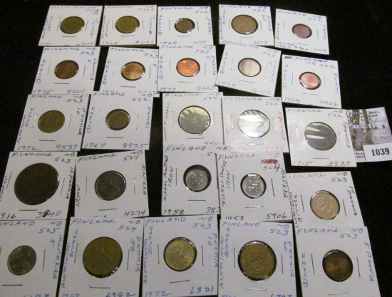 (25) various Coins from Finland, all researched and catalogued, ready for the coin show.