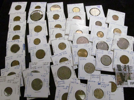 (50) Hong Kong Coins, all researched and catalogued, ready for the coin show.