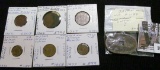 (15) Guinea/Guyana Coins; & Japan 100 Mon Coin.