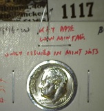 1996-W Roosevelt Dime, BU, low mintage key date, issued in Mint Sets only, value $20