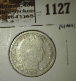 1897 Barber Quarter, G+ full rims, value $9