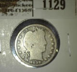 1898-S Barber Quarter, G, value $11