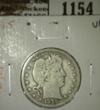 1915 Barber Quarter, VG, value $10