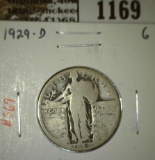 1929-D Standing Liberty Quarter, G, value $7.50