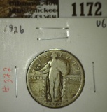 1926 Standing Liberty Quarter, VG, value $8