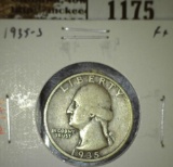 1935-S Washington Quarter, F+, value $8