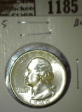 1945 Washington Quarter, BU, value $25