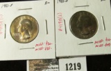 Group of 2 Washington Quarters, 1983 P&D, both BU from original rolls, these are tough in BU, no Min