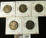 Group of all 5 different 2012-S Business Strike (NOT PROOF) ATB quarters, these are low-mintage, gro