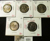 Group of all 5 different 2013-S Business Strike (NOT PROOF) ATB quarters, these are low-mintage, gro