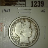 1909 Barber Half, VG, value $17